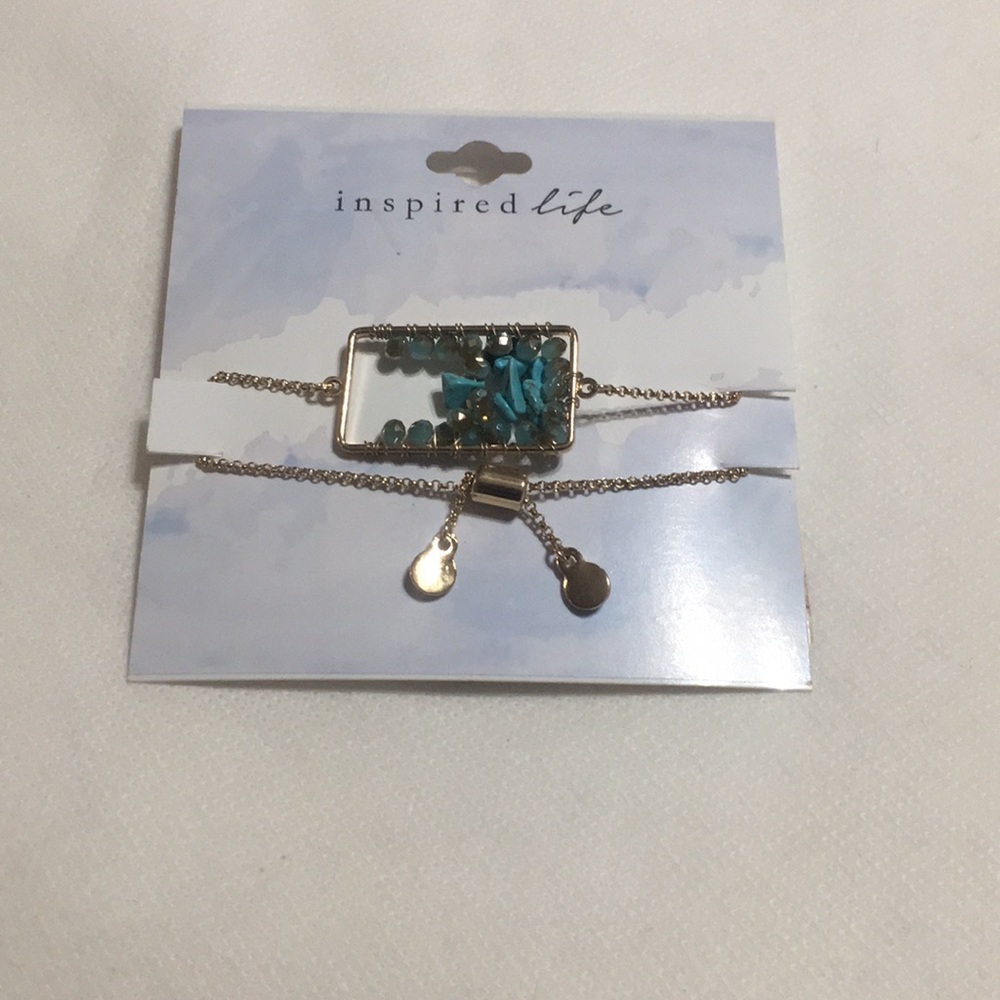 - Inspired Life Stone Cluster Slider Bracelet